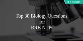 Top 30 Biology Questions for RRB NTPC