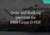 Order and Ranking questions for RRB Group D