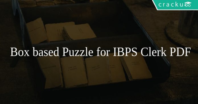 Box based Puzzle for IBPS Clerk PDF