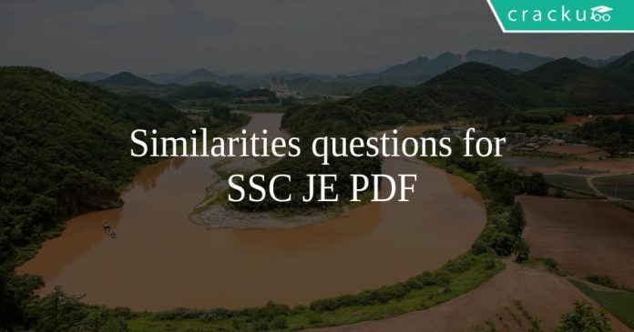 Similarities questions for SSC JE PDF