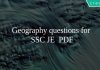 Geography questions for SSC JE PDF