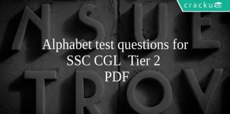Alphabet test questions for SSC CGL Tier 2 PDF