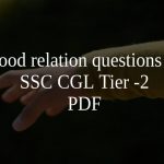 Blood relation questions for SSC CGL Tier -2 PDF