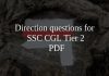 Direction questions for SSC CGL Tier 2 PDF