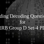 Coding Decoding Questions for RRB Group D Set-4 PDF