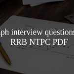 Graph interview questions for RRB NTPC PDF