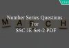 Number Series Questions for SSC JE Set-2 PDF