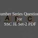 Number Series Questions for SSC JE Set-2 PDF