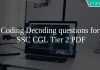 Coding Decoding questions for SSC CGL Tier 2 PDF