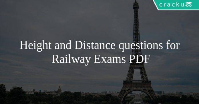Height and Distance questions for Railway Exams PDF