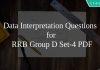 Data Interpretation Questions for RRB Group D Set-4 PDF