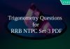 Trigonometry Questions for RRB NTPC Set-3 PDF