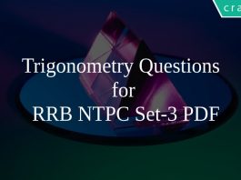 Trigonometry Questions for RRB NTPC Set-3 PDF