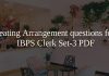 Seating Arrangement questions for IBPS Clerk Set-3 PDF