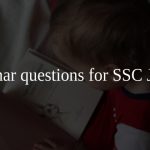 Grammar questions for SSC JE  PDF