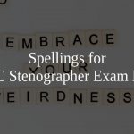 Spellings for SSC Stenographer Exam PDF