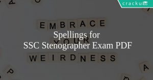 Spellings for SSC Stenographer Exam PDF
