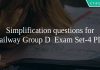 Simplification questions for Railway Group D Exam Set-4 PDF