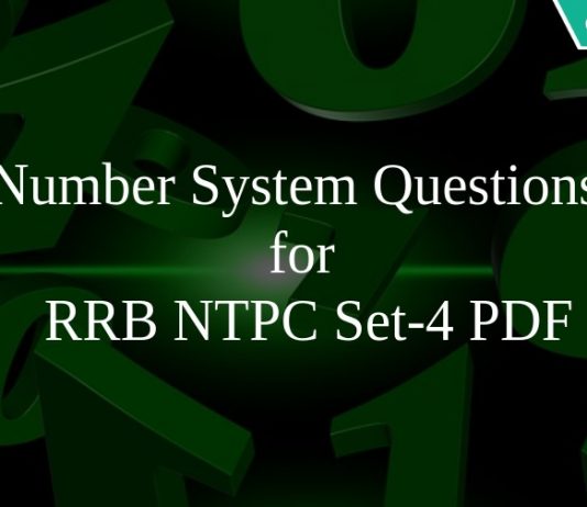 Number System Questions for RRB NTPC Set-4 PDF