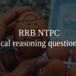 RRB NTPC  Logical reasoning questions PDF