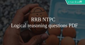 RRB NTPC Logical reasoning questions PDF