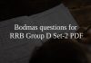 Bodmas questions for RRB Group D Set-2 PDF