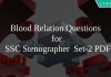 Blood Relation Questions for SSC Stenographer Set-2 PDF