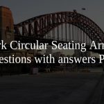 IBPS Clerk Circular Seating Arrangement questions with answers PDF
