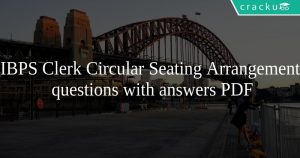 IBPS Clerk Circular Seating Arrangement questions with answers PDF
