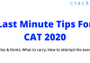 Last minute tips for CAT 2020