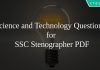 Science and Technology Questions for SSC Stenographer PDF