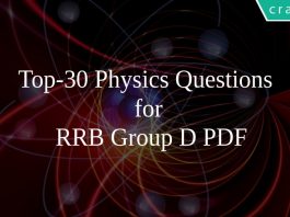 Top-30 Physics Questions for RRB Group D PDF