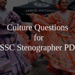 Culture Questions for SSC Stenographer PDF