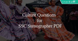 Culture Questions for SSC Stenographer PDF