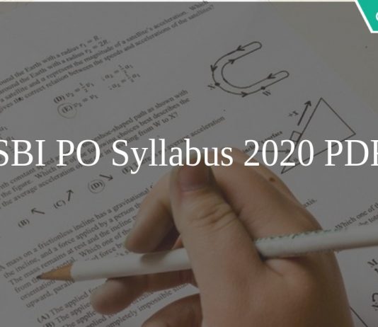 SBI PO Syllabus 2020 PDF