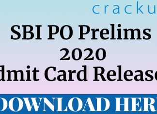 SBI PO Prelims 2020 Admit Card