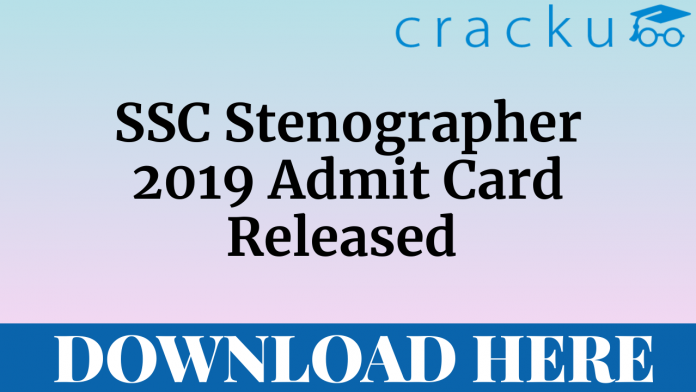 ssc stenographer 2019 admit card