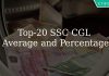 top 20 ssc cgl average and percentage questions