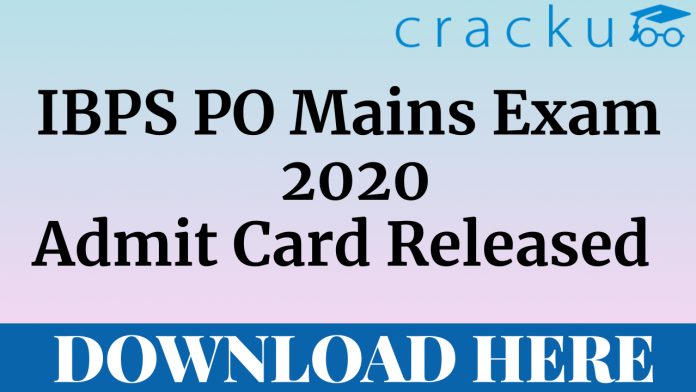 ibps po 2020 mains admit card out