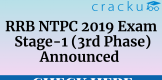 RRB NTPC 2019 3rd Phase exam