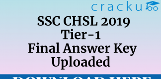 ssc chsl 2019 tier-1 final answer key