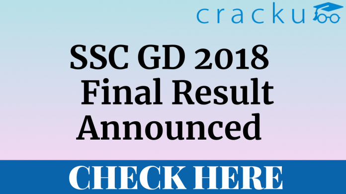 ssc gd 2018 final result out