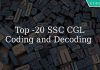 Top 20 SSC CGL Coding and Decoding