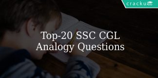 Top 20 SSC CGL Analogy Questions
