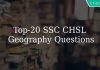 Top 20 SSC CHSL Geography Questions