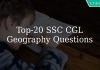 Top 20 SSC CGL Geography Questions