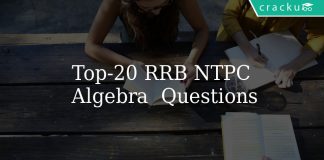 top 20 rrb ntpc algebra questions