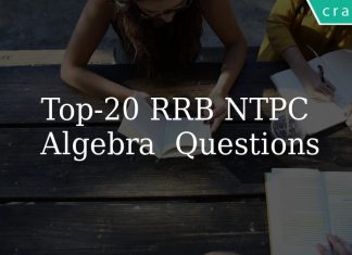 top 20 rrb ntpc algebra questions