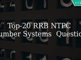 Top 20 RRB NTPC Number Systems Questions