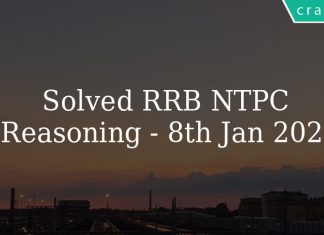 Solved RRB NTPC Reasoning